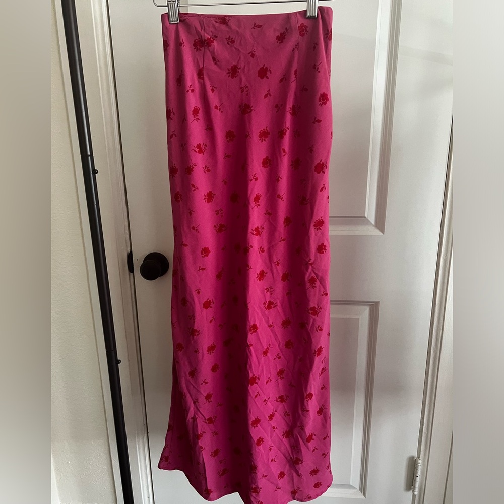 Princess Polly long pink skirt